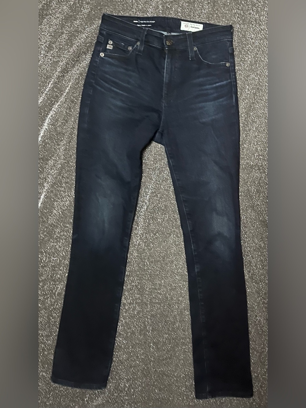 Ag Adriano Goldschmied Slim Straight Jeans in Deep Indigo